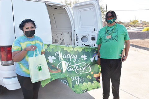 Senior Services Recreation Celebrates Curbside St. Patrick’s Day