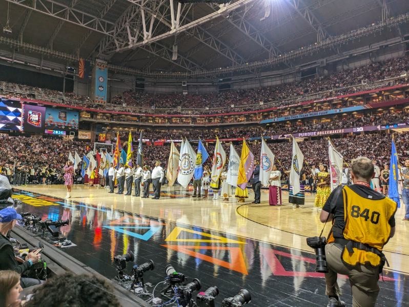 SRPMIC Flag Carried During NCAA Men’s Final Four Championship Game