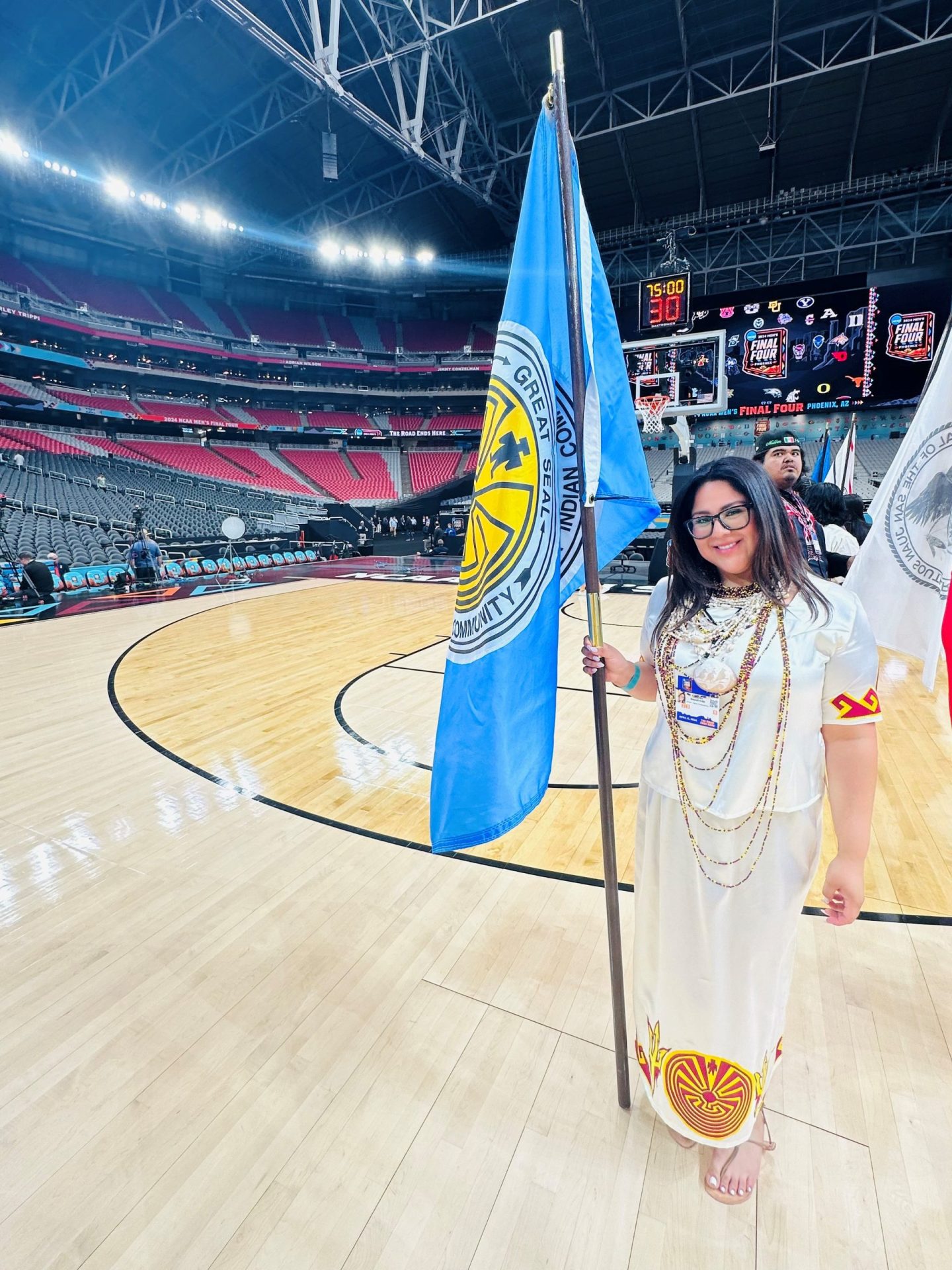 SRPMIC Flag Carried During NCAA Men’s Final Four Championship Game