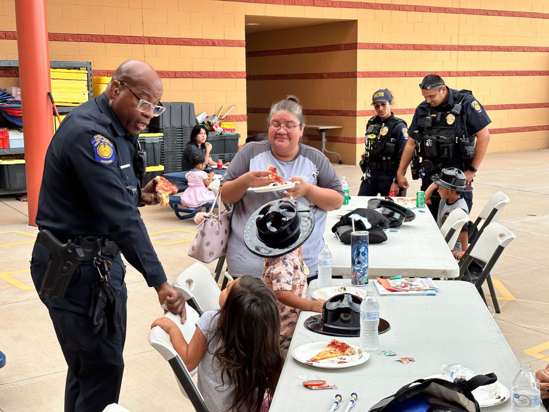 Students and Families Share ‘Pizza With Police’