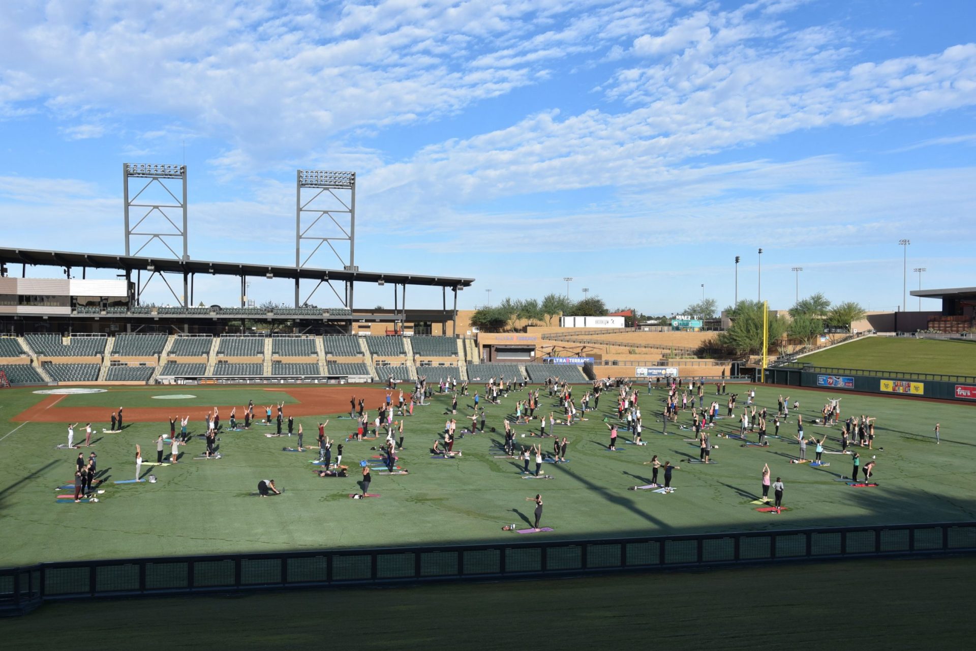 Yoga in the Outfield at Salt River Fields Yoga in the Outfield at Salt River Fields