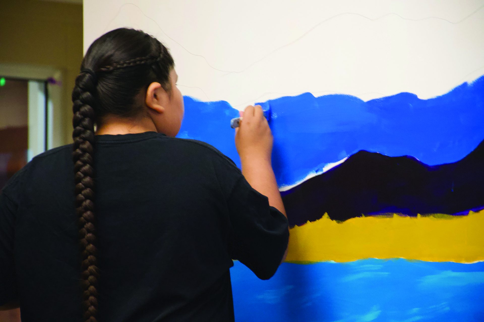 Boys & Girls Club Youth at WOLF Paint New Mural