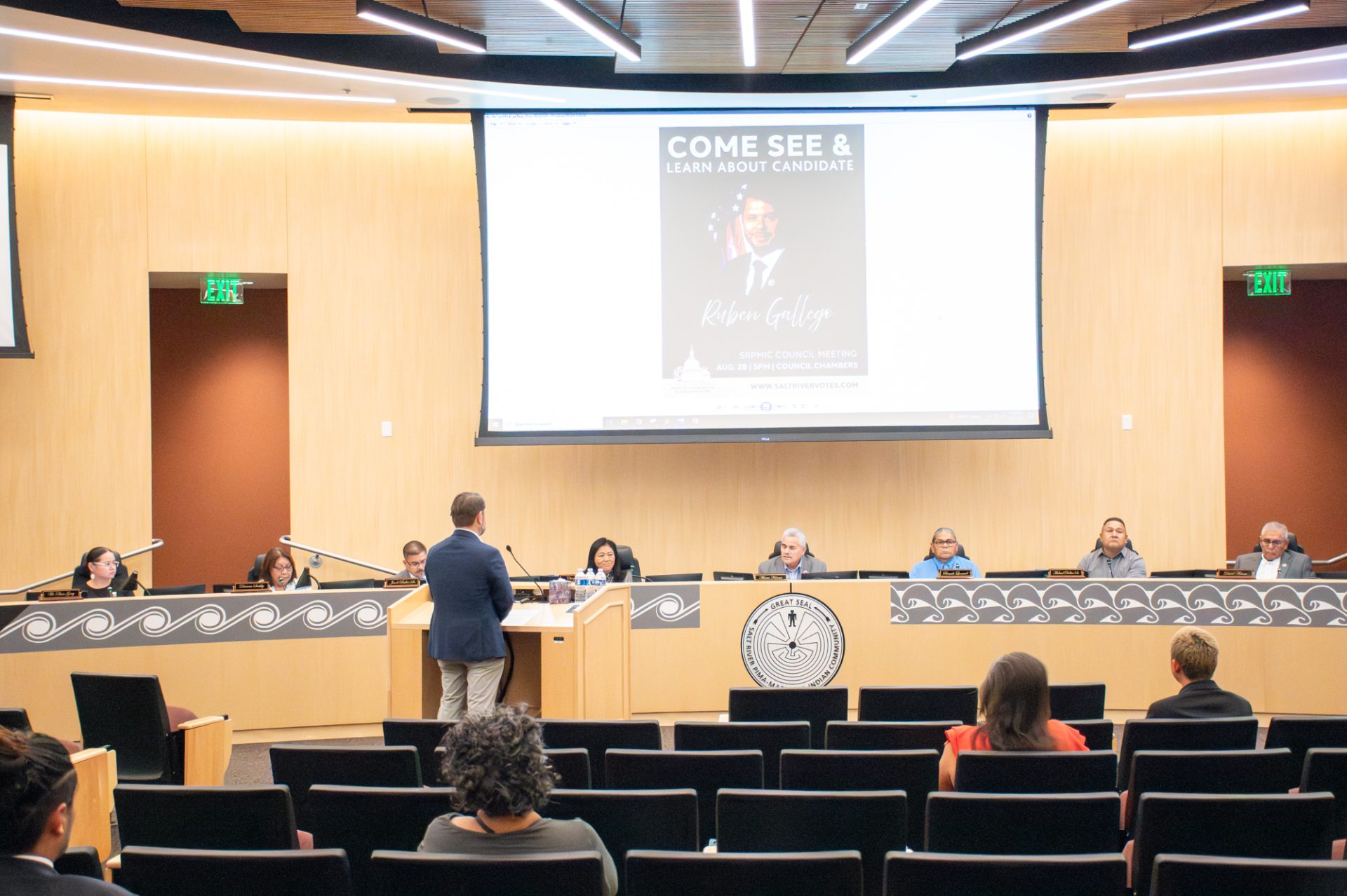 U.S. Rep. Ruben Gallego Speaks at SRPMIC Council Meeting