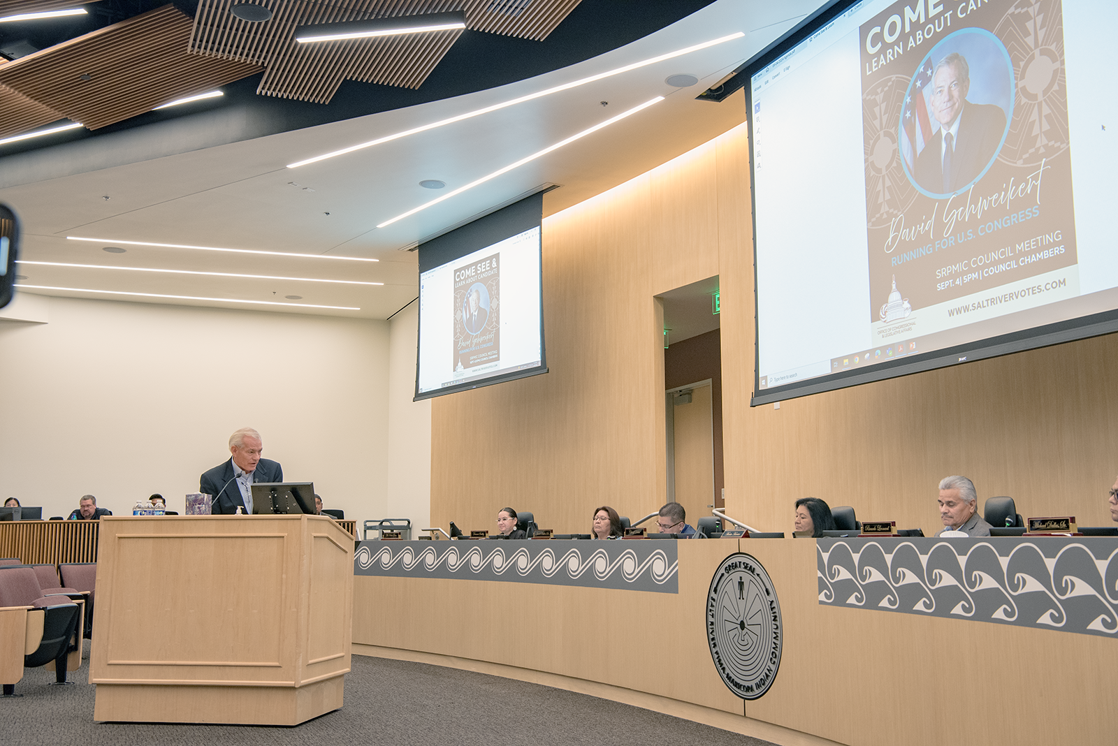 Congressman David Schweikert Visits SRPMIC for Council Meeting