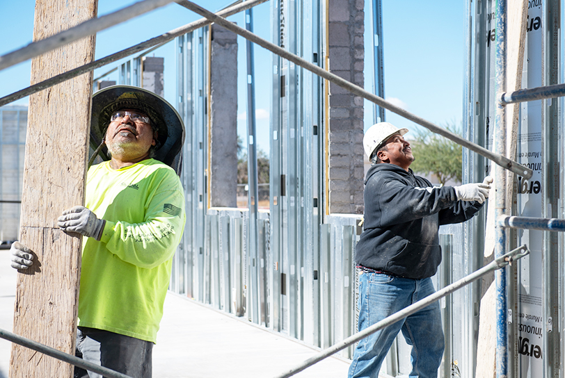 Historical Salt River Day School Being Rebuilt by Community-Member Hands