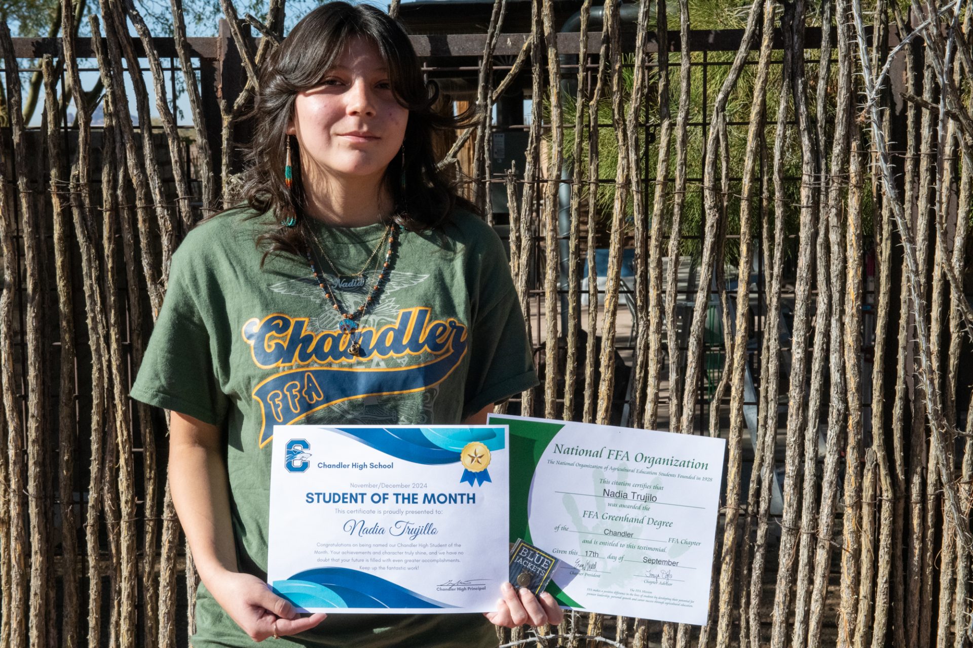 Nadia Trujillo Recognized as Student of the Month, Joins Future Farmers of America