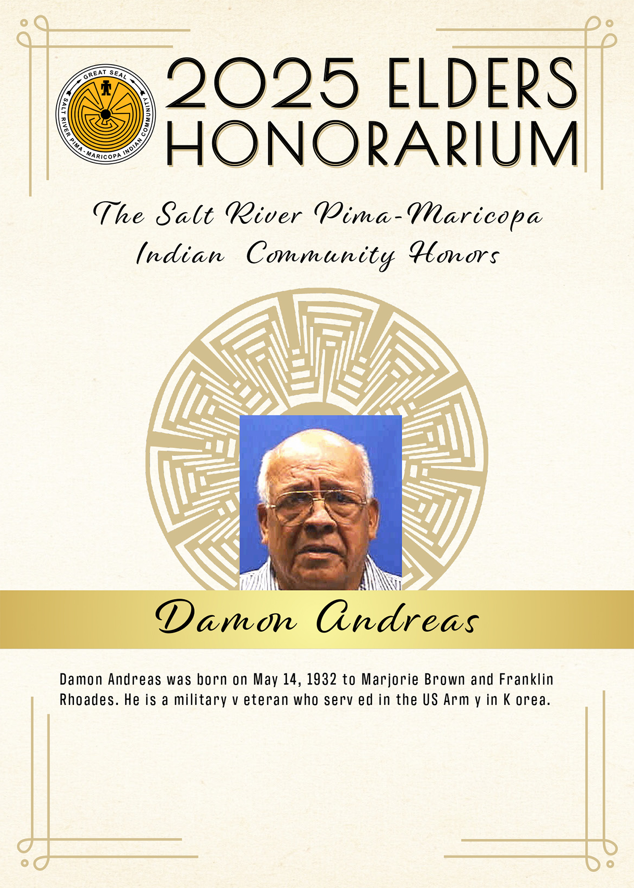 SRPMIC Honors Community Seniors Aged 90+ SRPMIC Honors Community Seniors Aged 90+