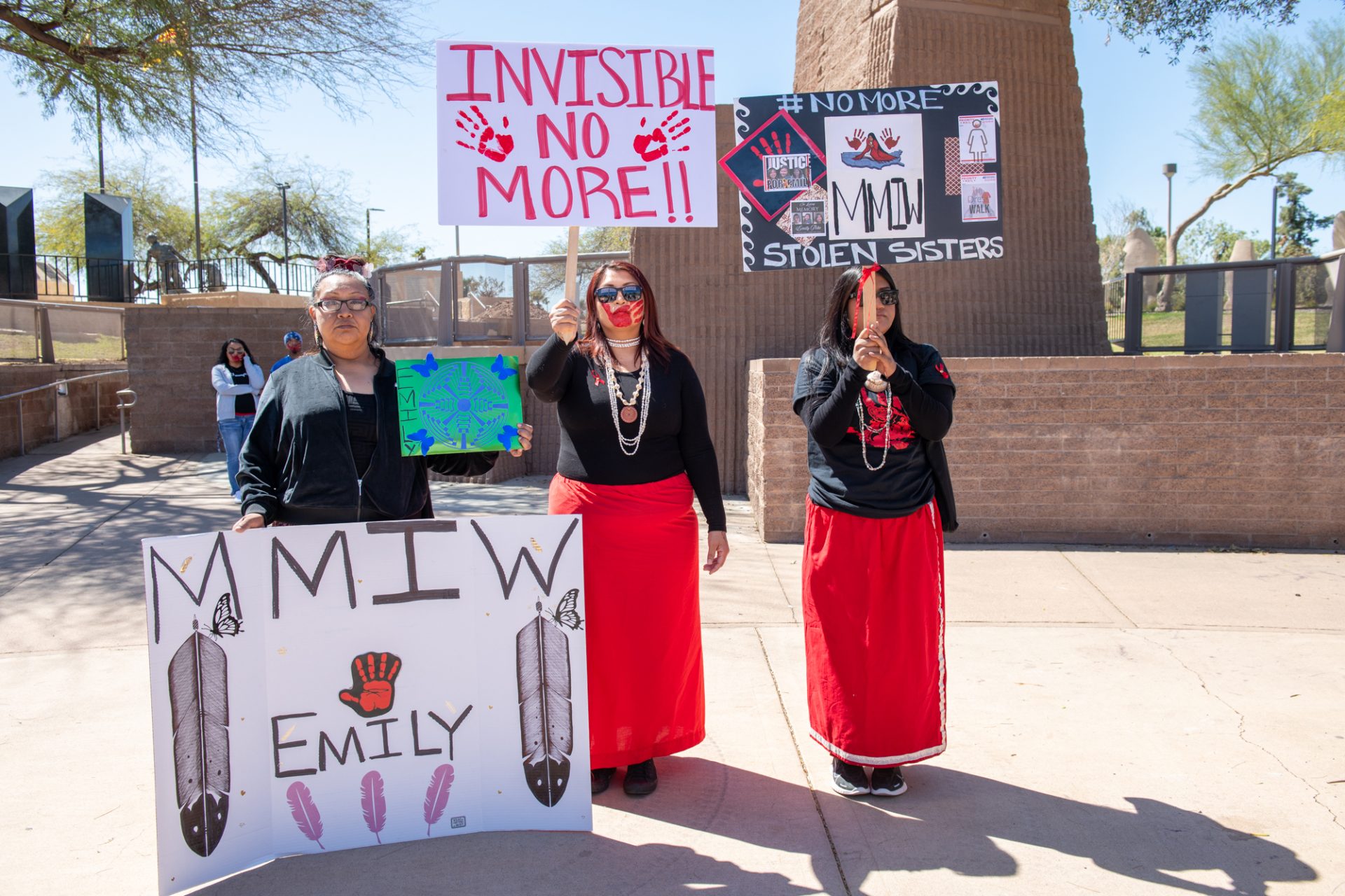 Arizona Capitol Protests: ‘No more stolen people. No more stolen benefits’ Protestors gathered at the state Capitol on March 18.