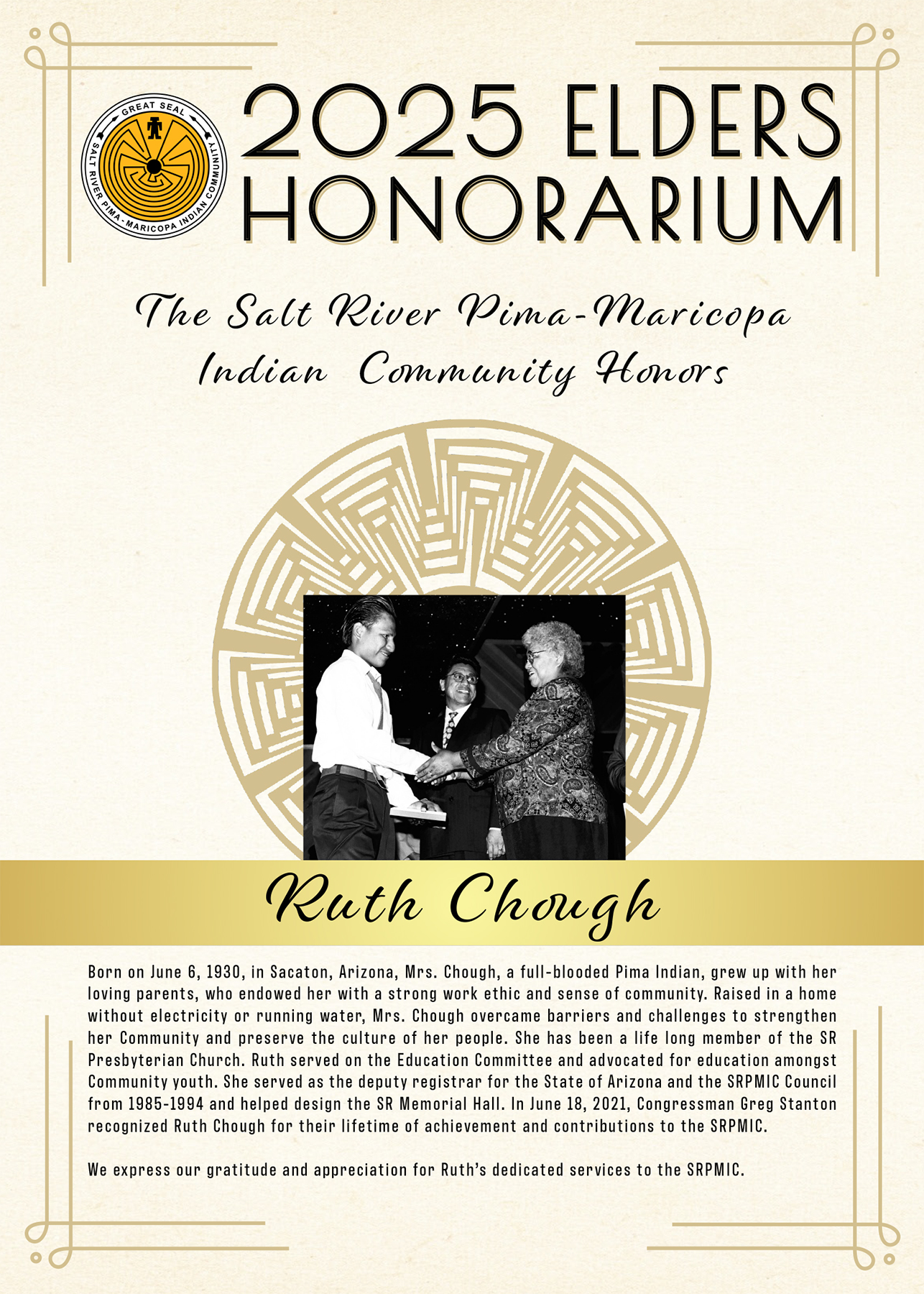 SRPMIC Honors Community Seniors Aged 90+ SRPMIC Honors Community Seniors Aged 90+