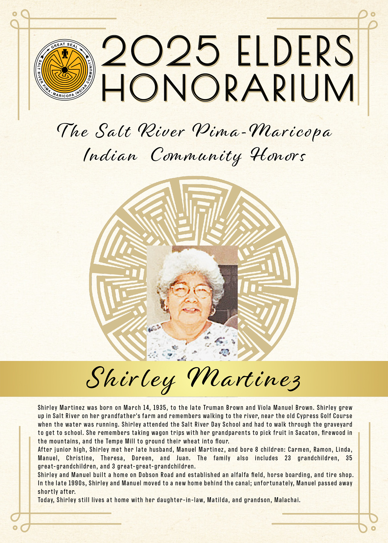 SRPMIC Honors Community Seniors Aged 90+ SRPMIC Honors Community Seniors Aged 90+