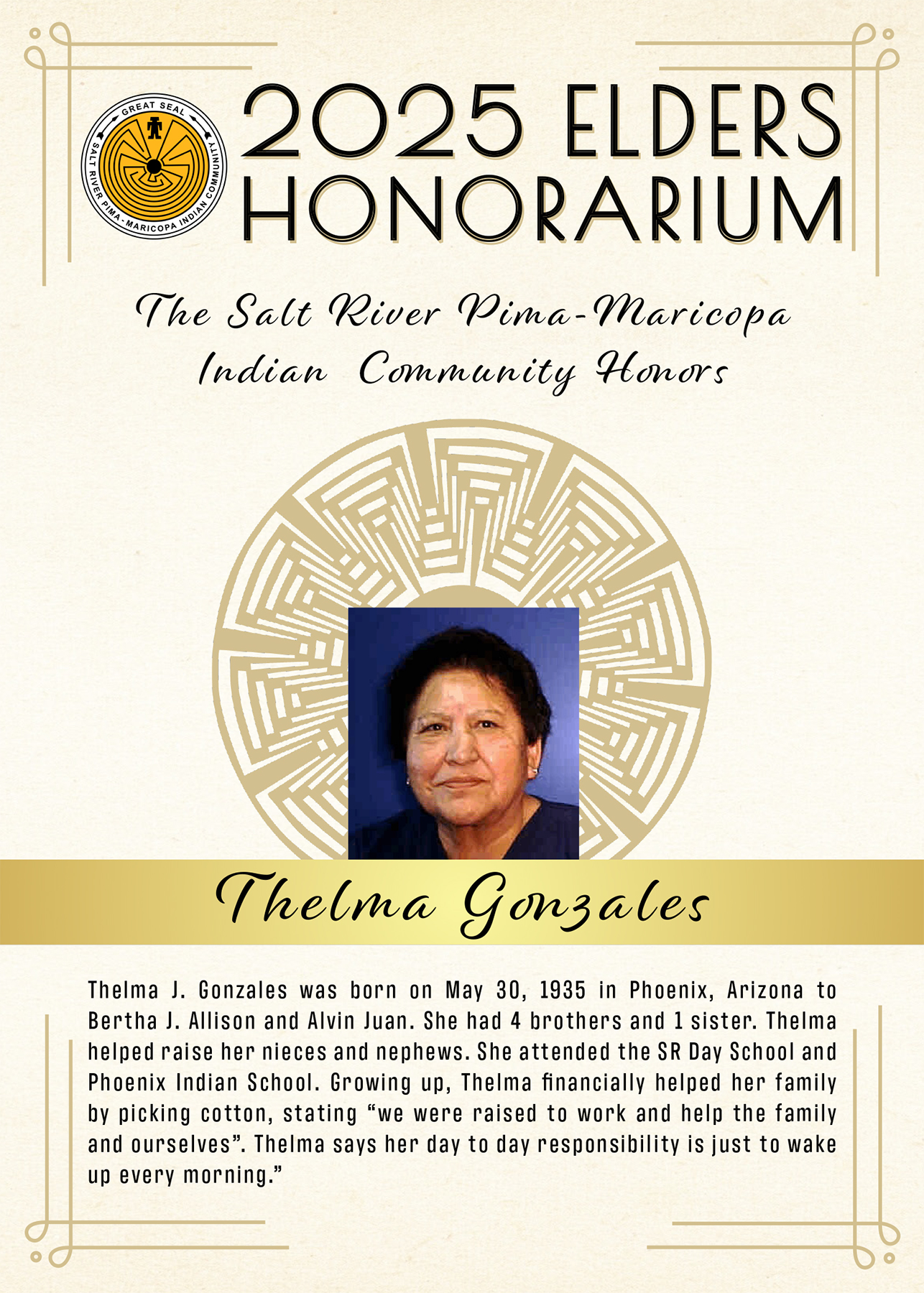 SRPMIC Honors Community Seniors Aged 90+ SRPMIC Honors Community Seniors Aged 90+