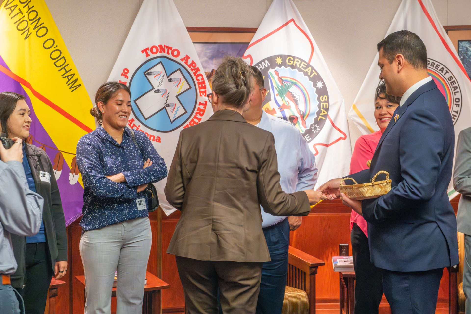 Tribal Veterans Meet with Arizona Governor to See Removed Flags Tribal Veterans Meet with Arizona Governor to See Removed Flags