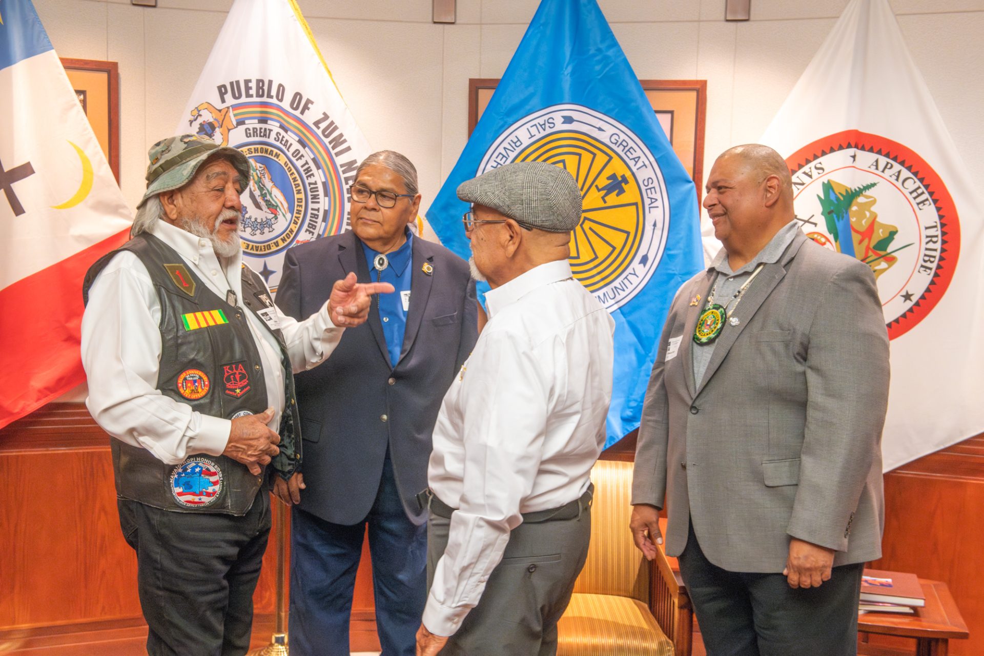 Tribal Veterans Meet with Arizona Governor to See Removed Flags Tribal Veterans Meet with Arizona Governor to See Removed Flags