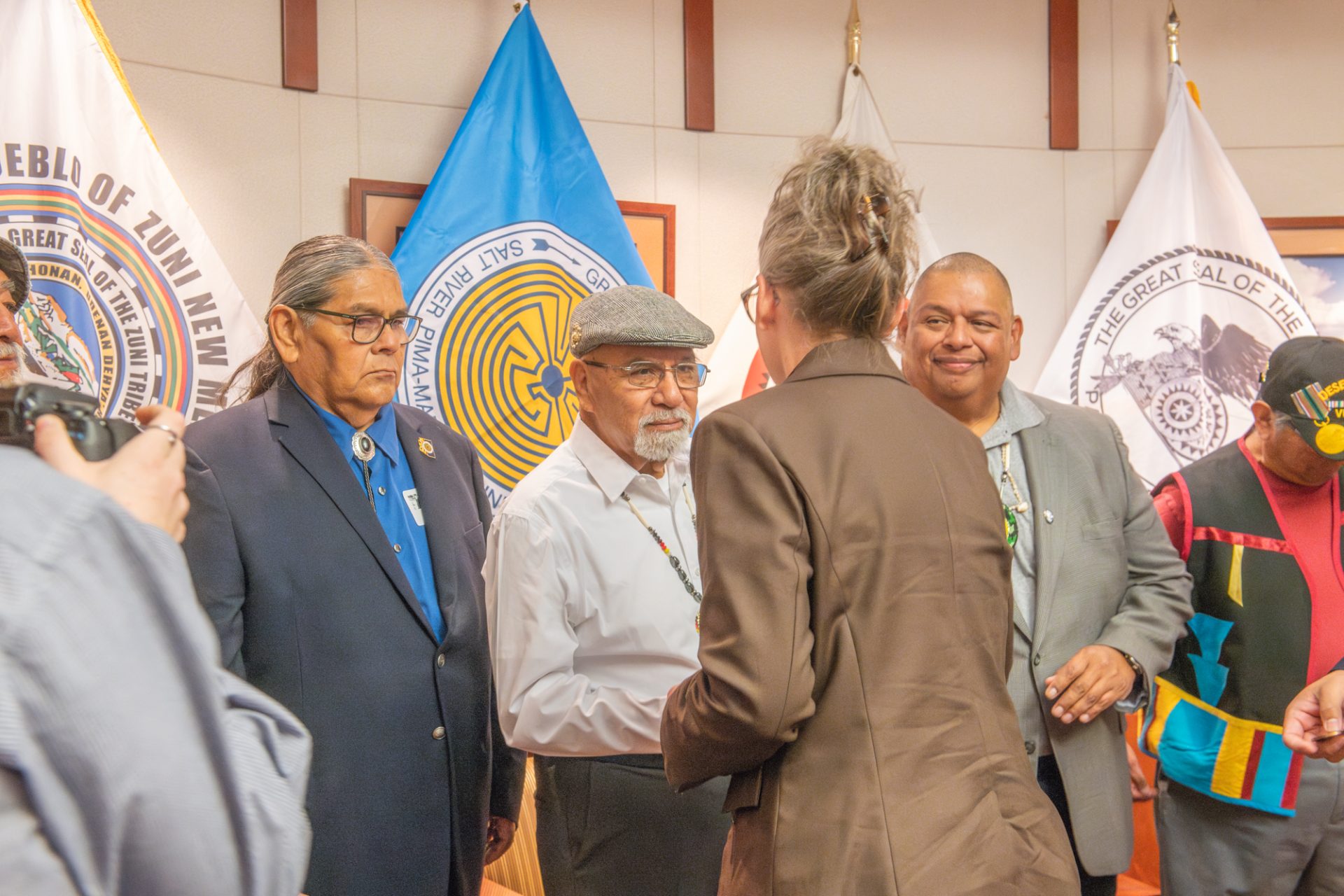Tribal Veterans Meet with Arizona Governor to See Removed Flags Tribal Veterans Meet with Arizona Governor to See Removed Flags