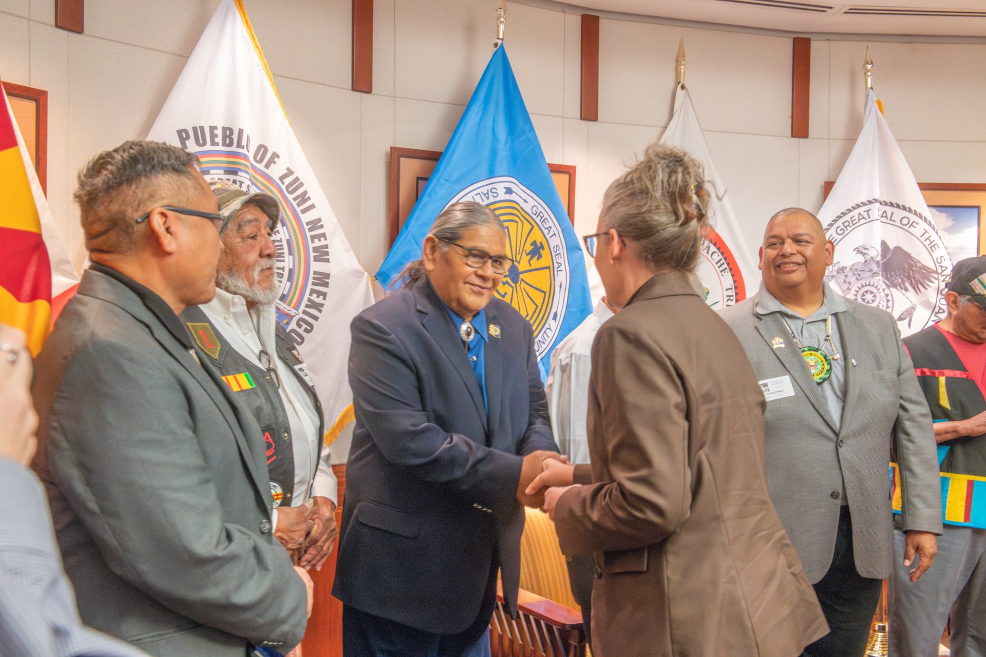 Tribal Veterans Meet with Arizona Governor to See Removed Flags Tribal Veterans Meet with Arizona Governor to See Removed Flags