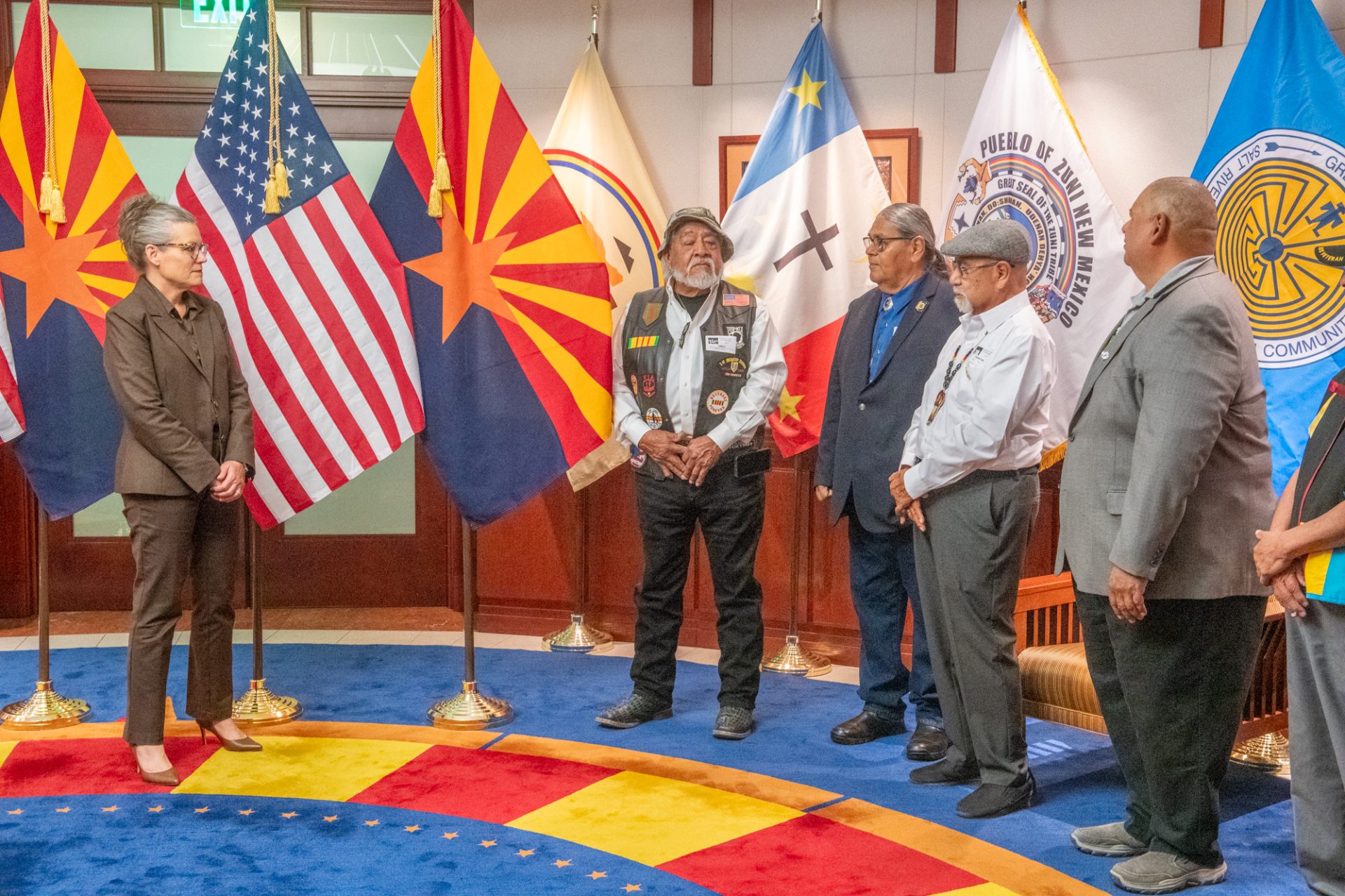 Tribal Veterans Meet with Arizona Governor to See Removed Flags Tribal Veterans Meet with Arizona Governor to See Removed Flags
