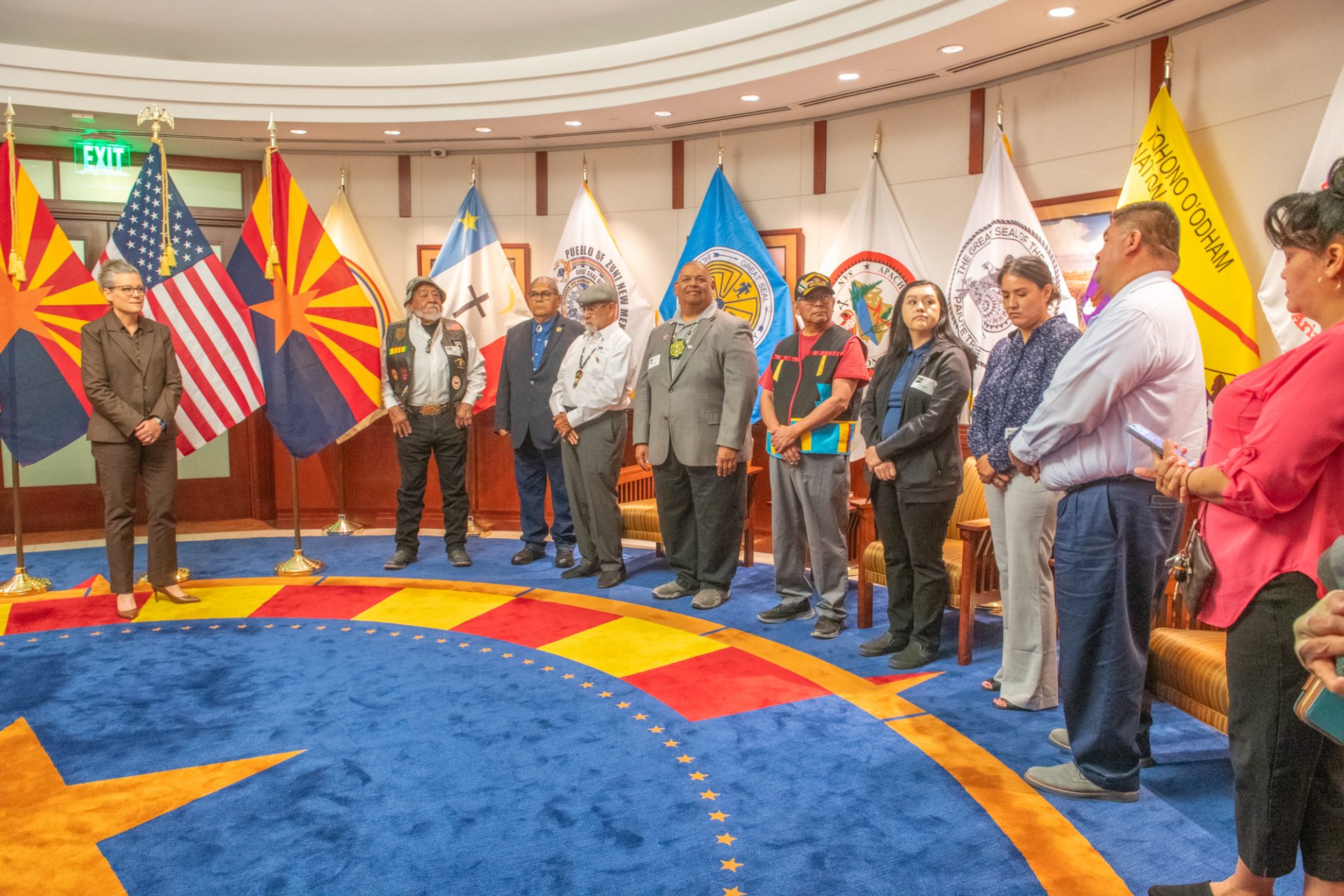 Tribal Veterans Meet with Arizona Governor to See Removed Flags Tribal Veterans Meet with Arizona Governor to See Removed Flags