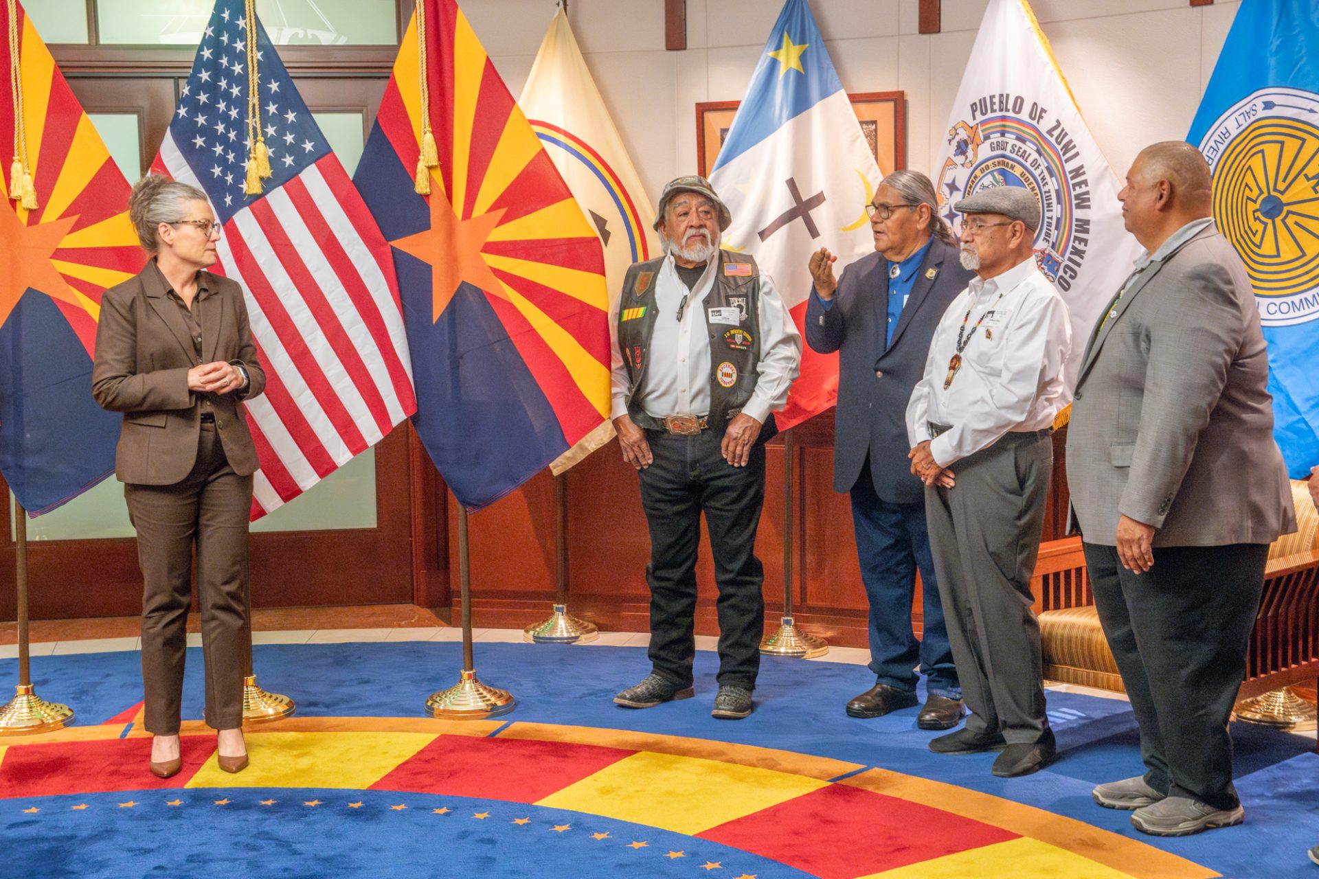 Tribal Veterans Meet with Arizona Governor to See Removed Flags