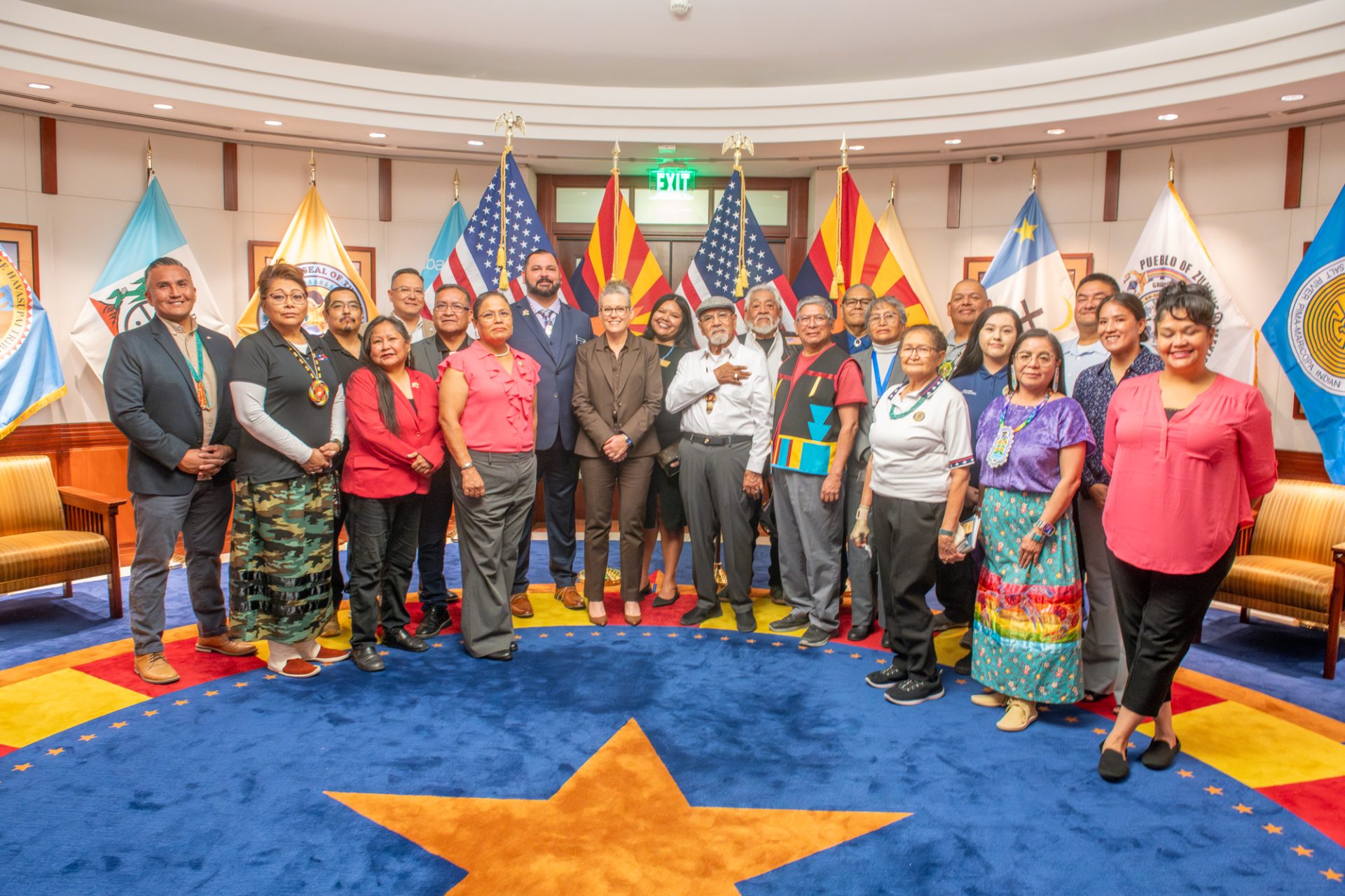 Tribal Veterans Meet with Arizona Governor to See Removed Flags Tribal Veterans Meet with Arizona Governor to See Removed Flags