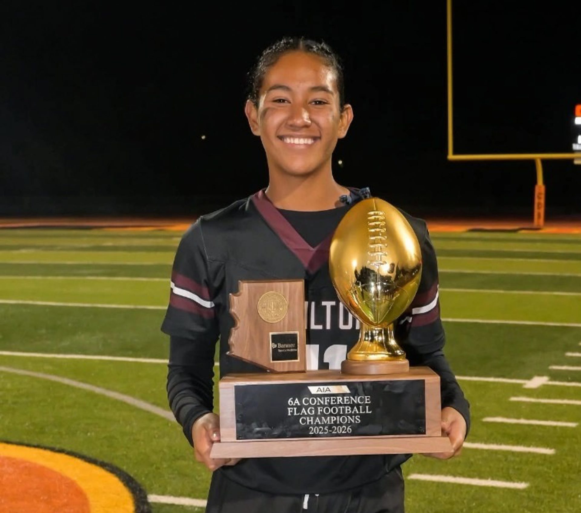 Amaya Anton and Hamilton High School Flag Football Win State Championship