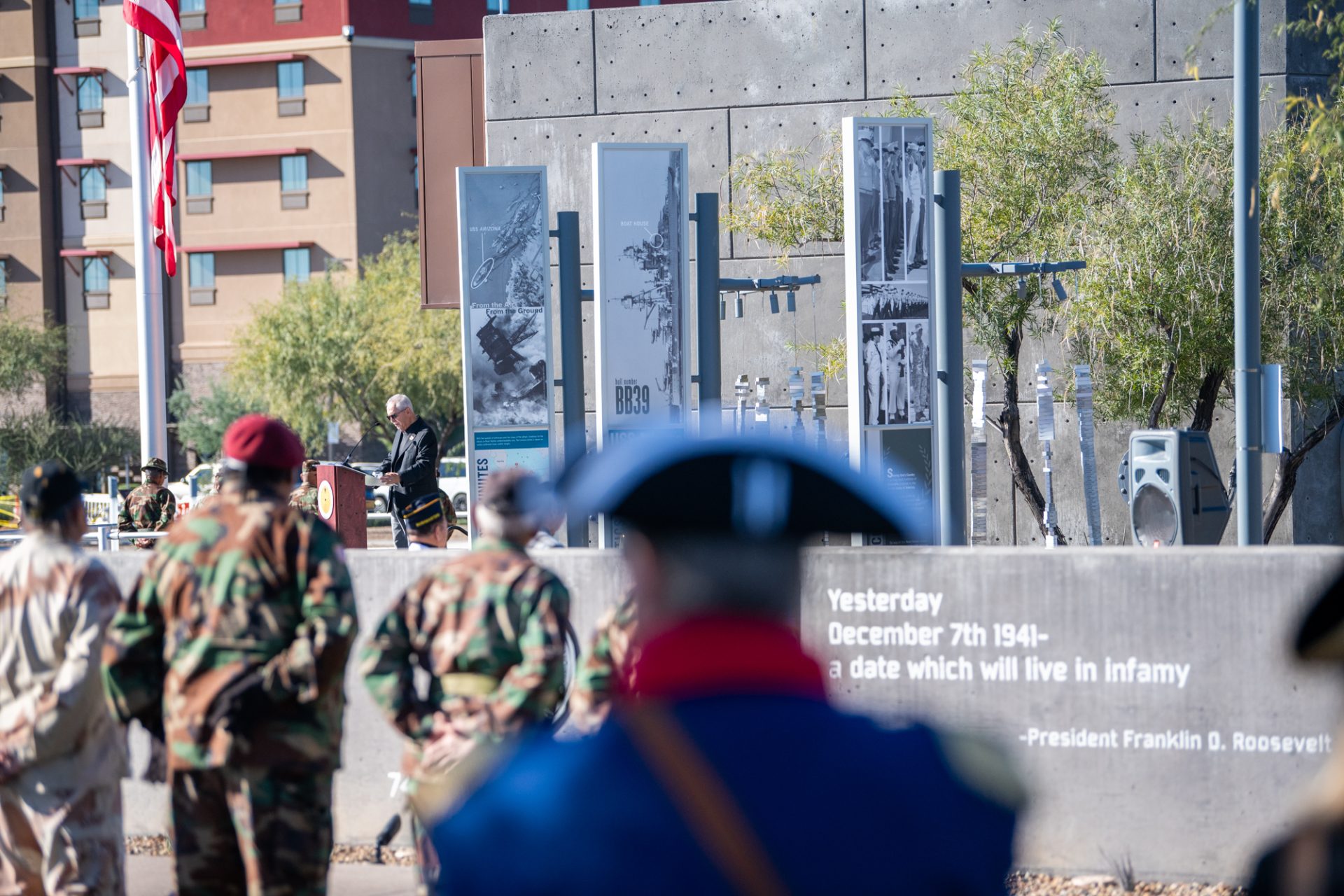 National Pearl Harbor Remembrance Day at USS Arizona Memorial Gardens at Salt River