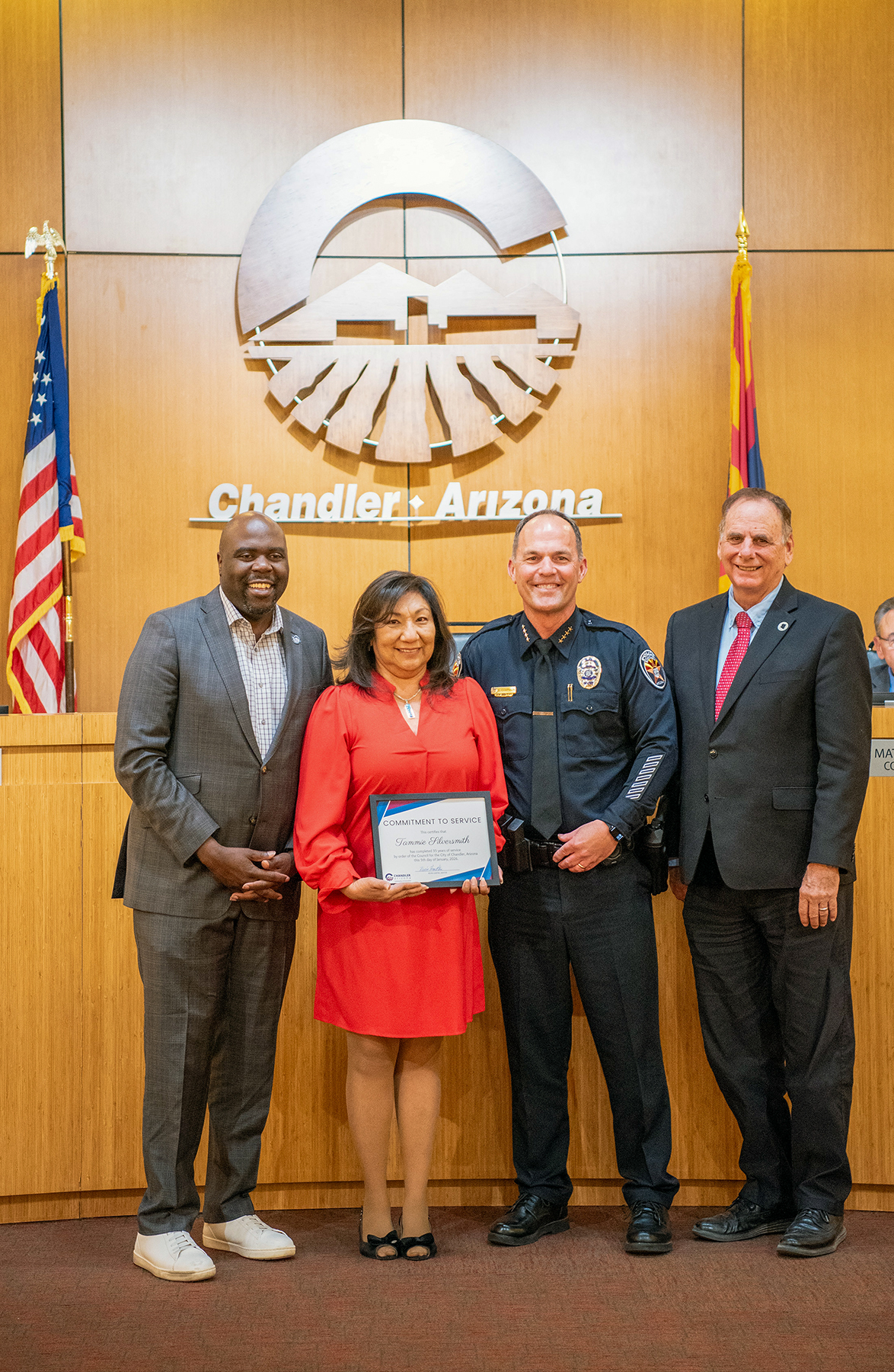 Chandler Police Department Honors Tamara Silversmith for 35 Years of Service