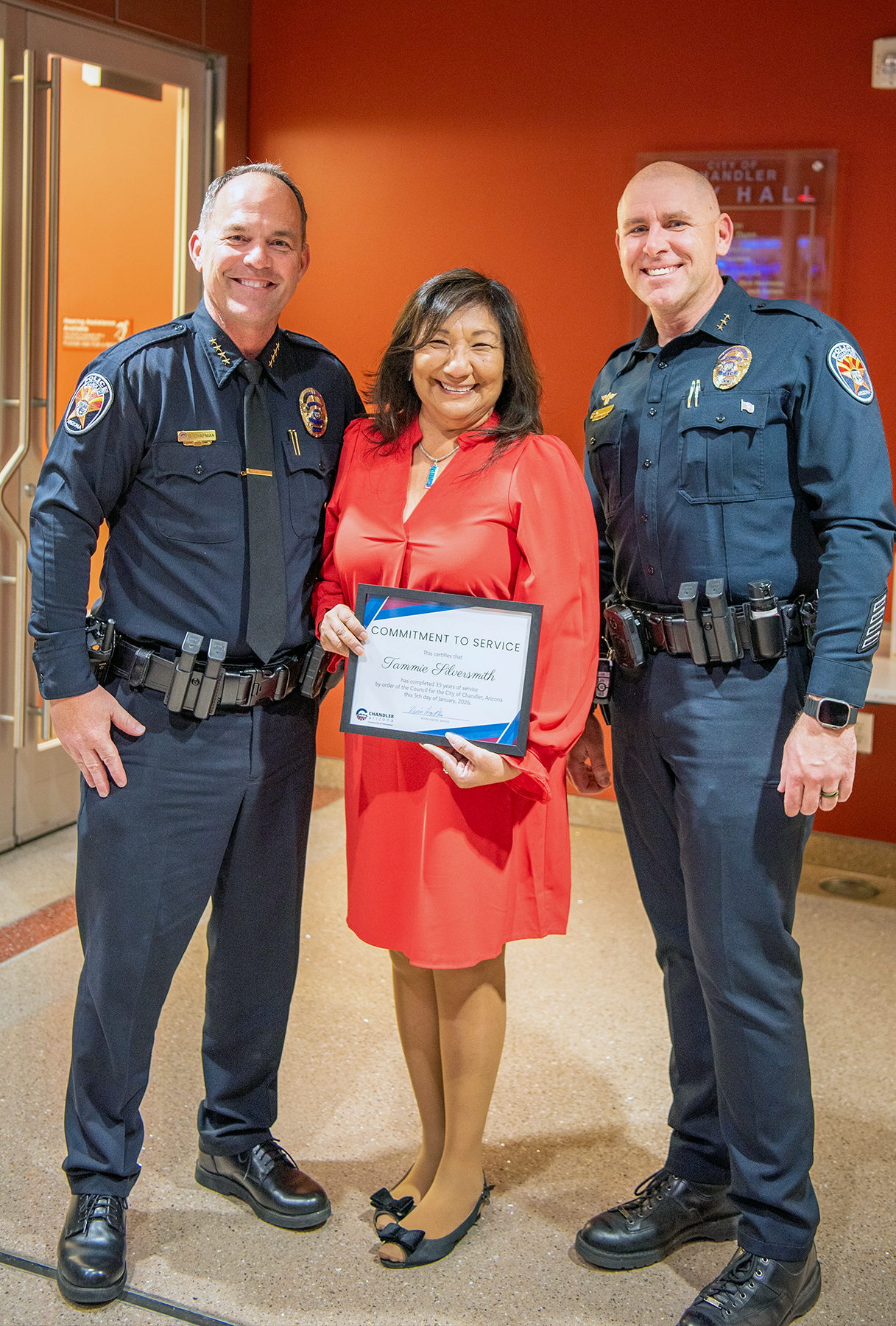 Chandler Police Department Honors Tamara Silversmith for 35 Years of Service