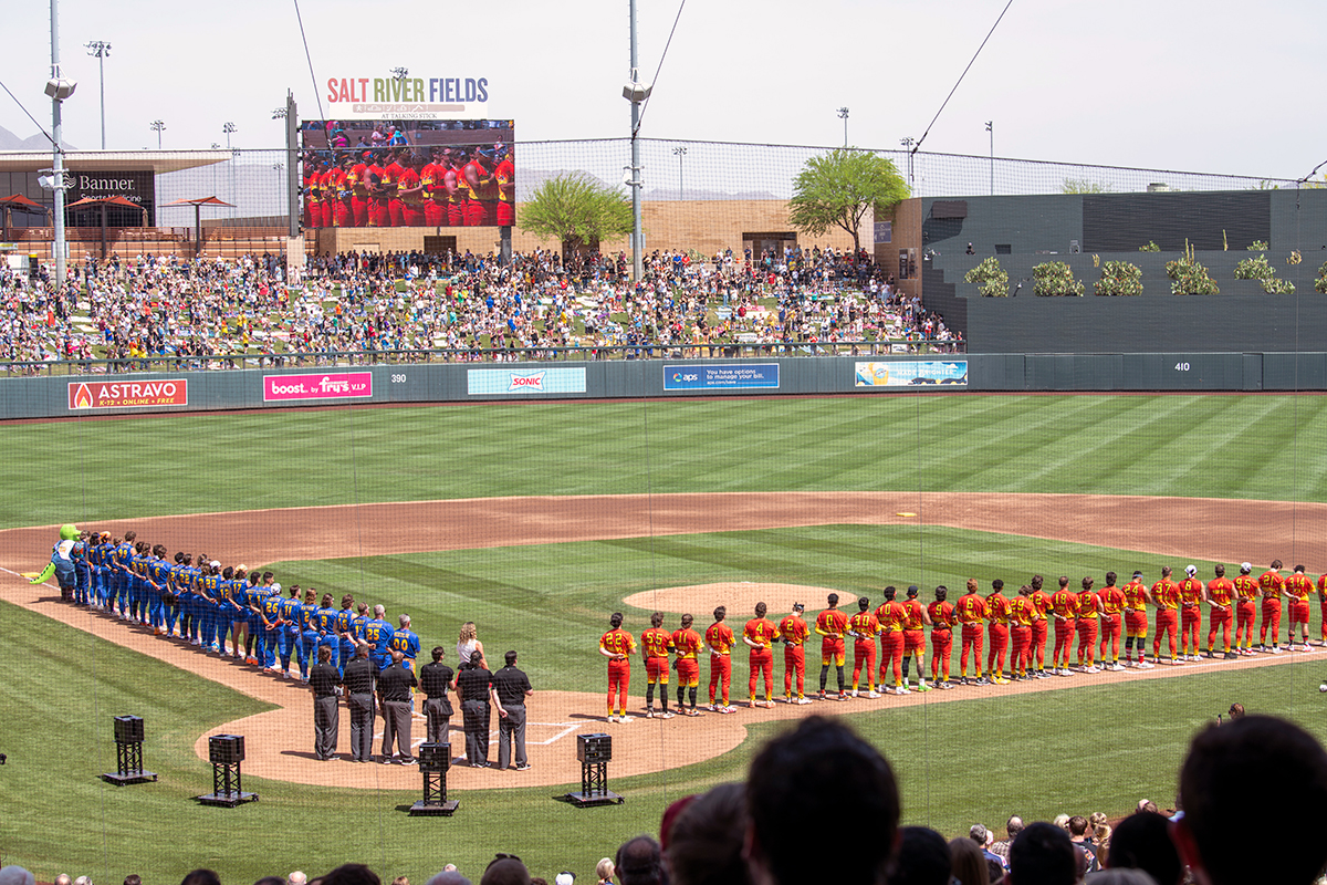 SRFD Firefighter Recognized at Banana Ball Game