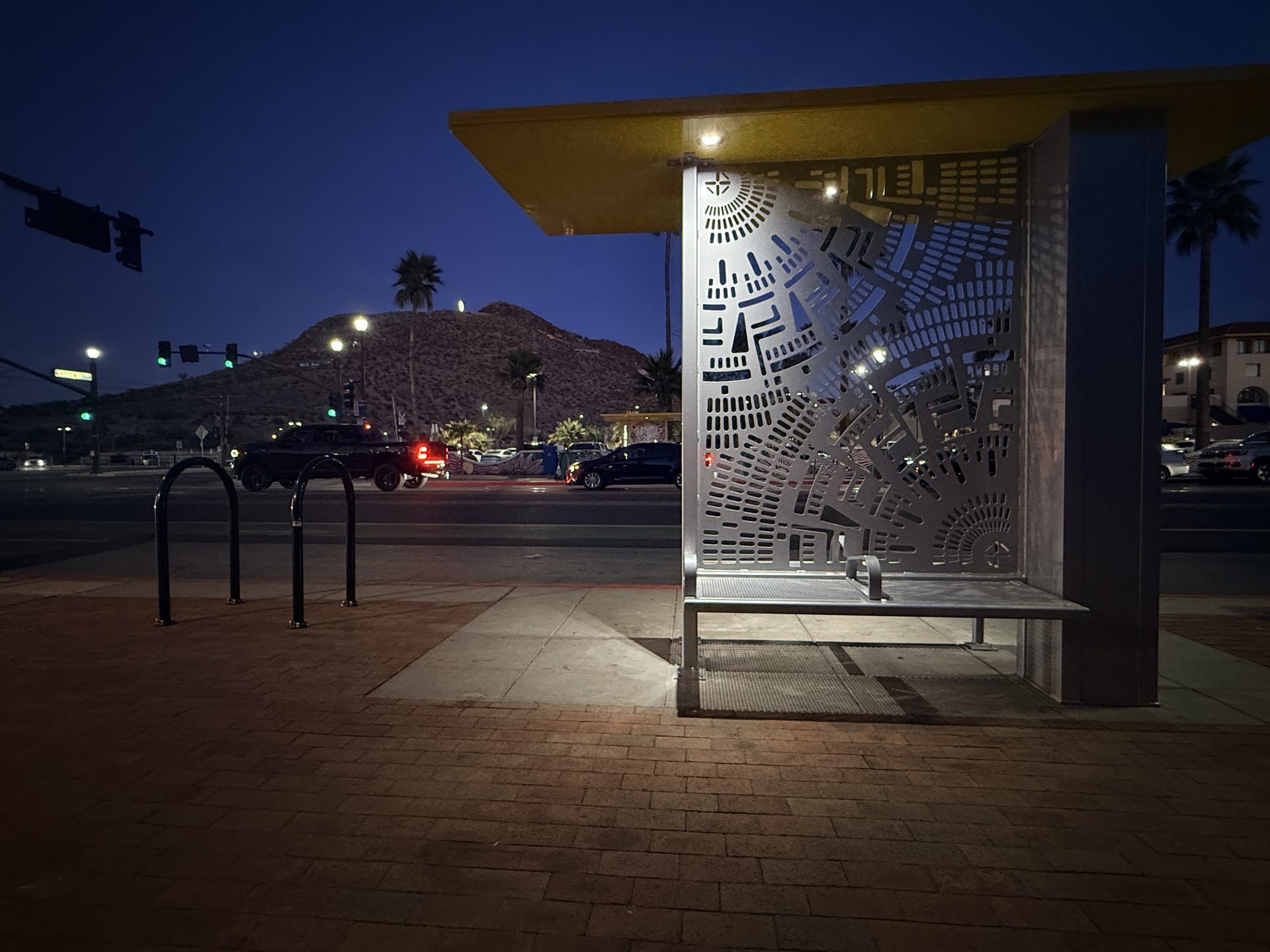 Hekiu Artists Continuum Members Collaborate with Tempe on Bus Shelters Hekiu Artists Continuum Members Collaborate with Tempe on Bus Shelters