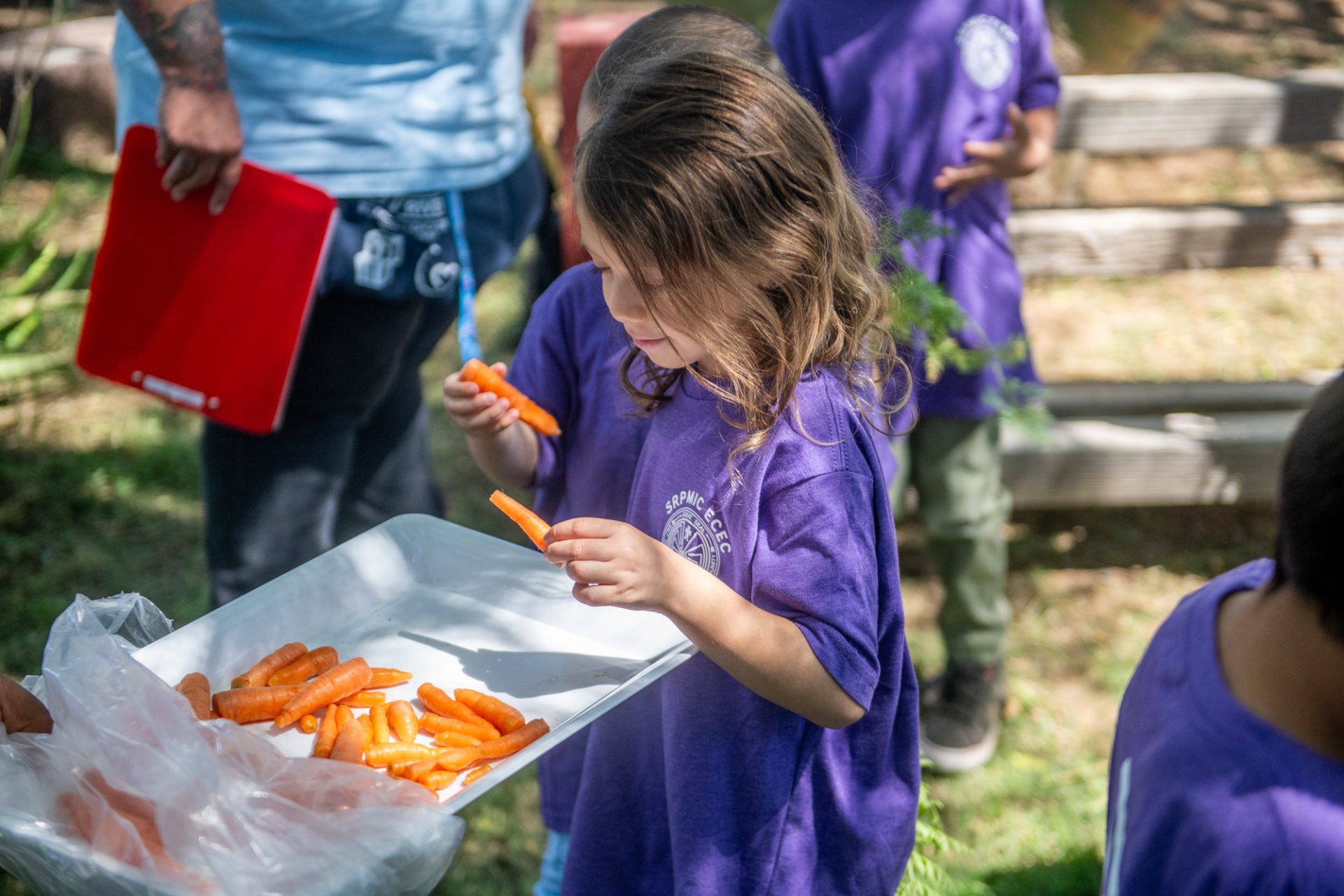 ECEC Students Learn Where Their Food Comes From at Community Garden