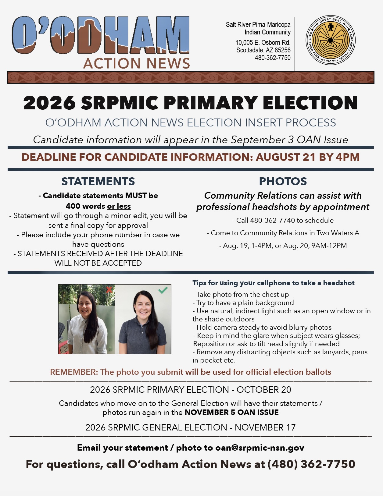 SRPMIC Council Candidate Election Insert Process SRPMIC Council Candidate Election Insert Process