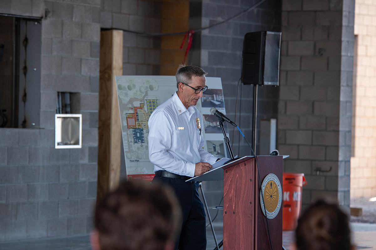Fire Department Marks Topping-Out Ceremony