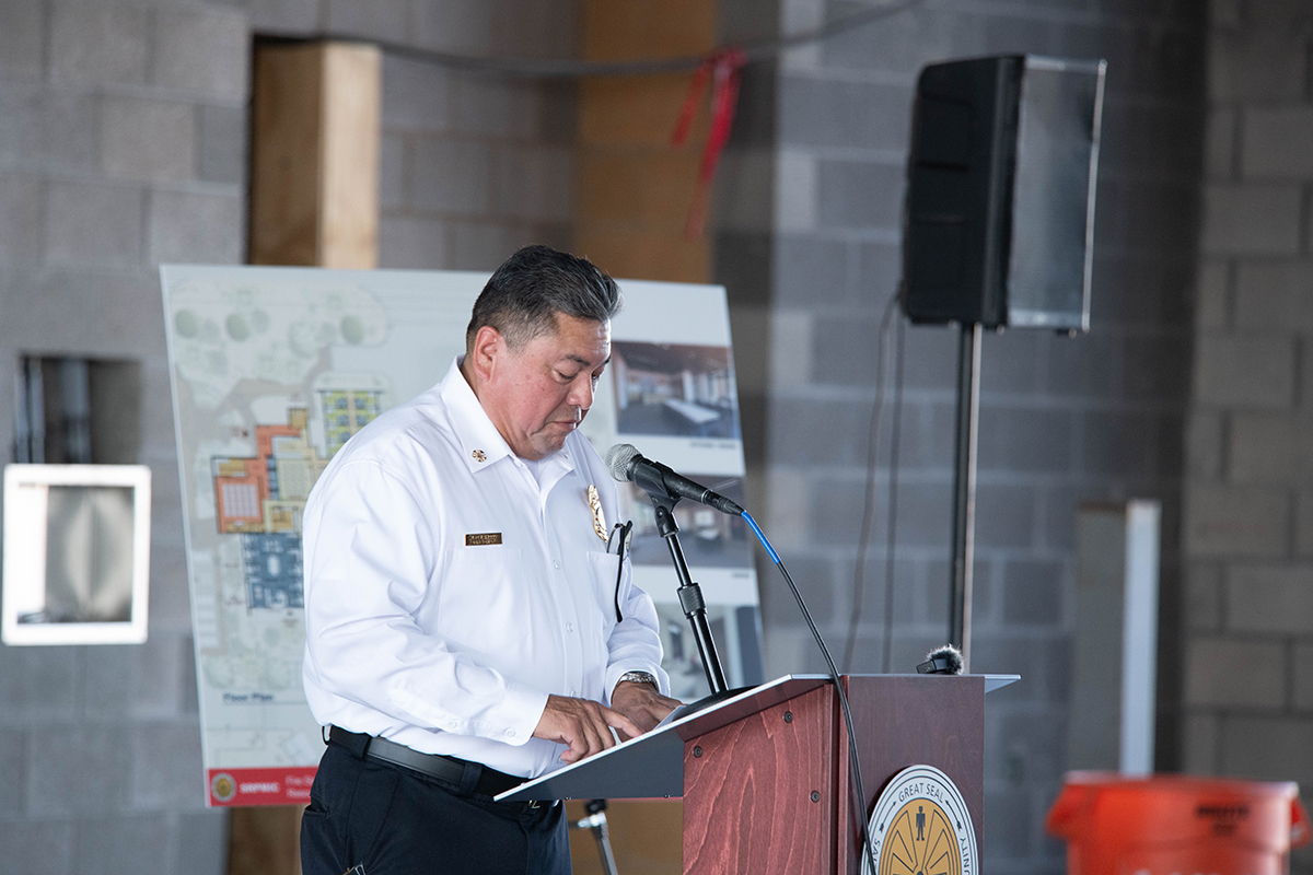 Fire Department Marks Topping-Out Ceremony